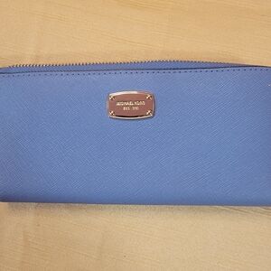 Michael Kors Periwinkle Wallet with Gold Accents